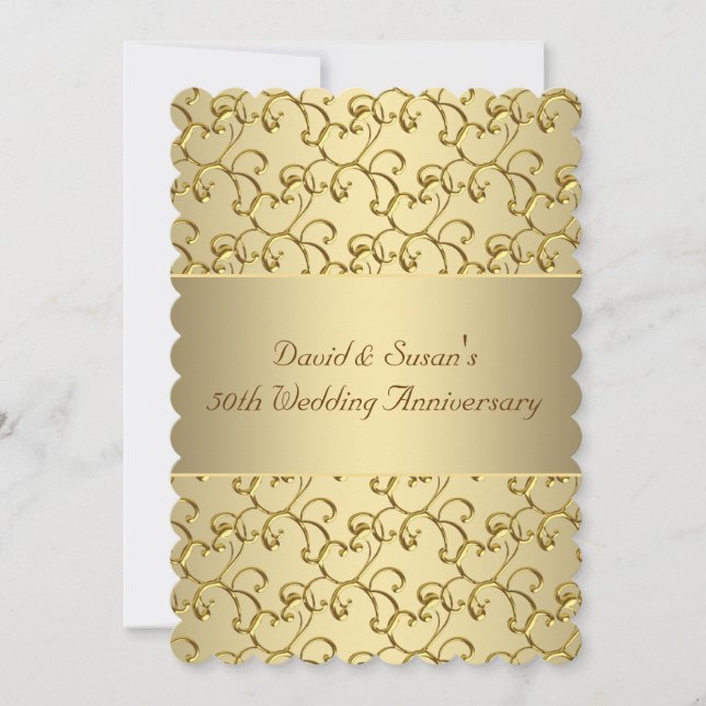 50th Wedding Anniversary Party Invitation (Front)