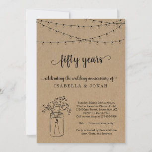 50th Wedding Anniversary Party Invitation