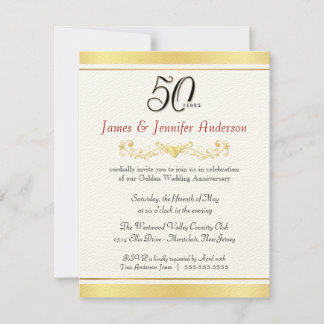 50th Wedding Anniversary Party Invitations