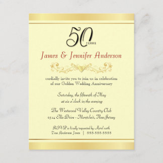 50th Wedding Anniversary Party Invitations