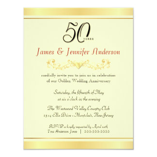 50th Wedding Anniversary Party Invitations