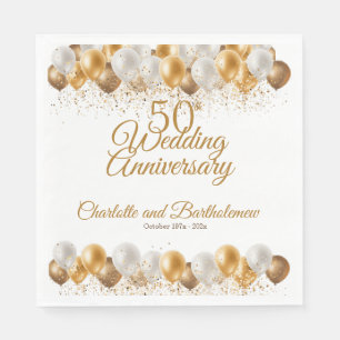 50th Wedding Anniversary Party Napkins