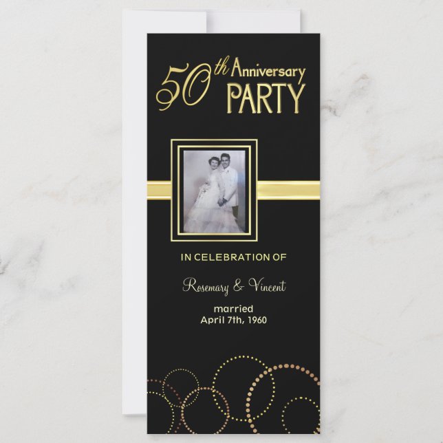 50th Wedding Anniversary Party - Photo Optional Invitation (Front)