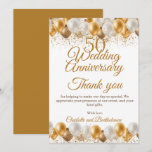 50th Wedding Anniversary Party Thank You Card