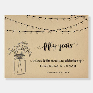 50th Wedding Anniversary Party Welcome Sign