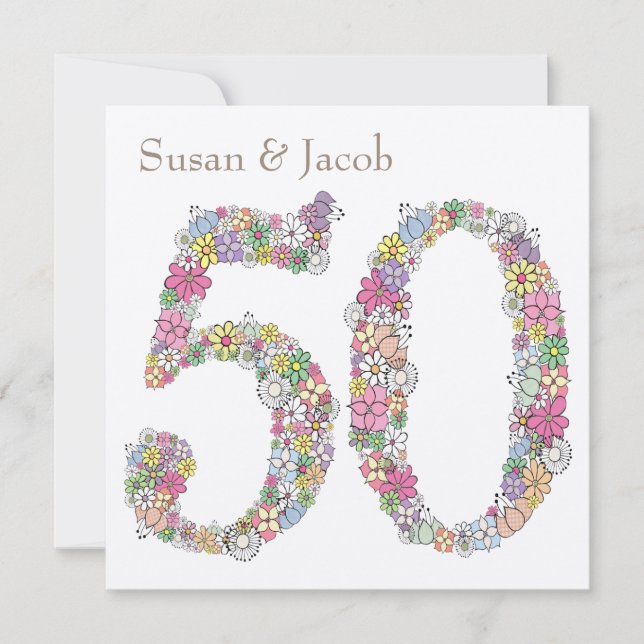 50th Wedding Anniversary Personalized Invitation (Front)