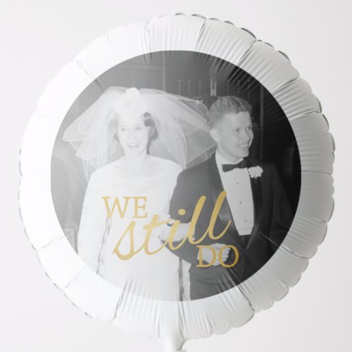 50th Wedding Anniversary Personalized Photo Golden Balloon