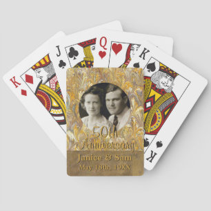 50th Wedding Anniversary Personalized Photo Poker Cards