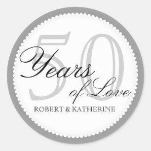 50th Wedding Anniversary Personalized Sticker