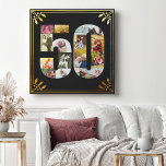 50th Wedding Anniversary Photo Black Gold Art Deco Canvas Print<br><div class="desc">Create your own unique 50th Wedding Anniversary Photo Collage Canvas with some of your favorite photos from the last 50 years. This elegant black and gold design features a number 50 shaped photo collage with an art deco style frame. The photo collage holds square, landscape and portrait pictures, to give...</div>