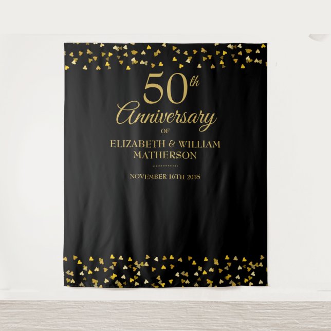 50th Wedding Anniversary Photo Booth Backdrop (Front)