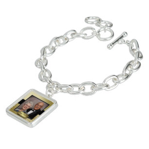 50th Wedding Anniversary Photo Button Bracelet