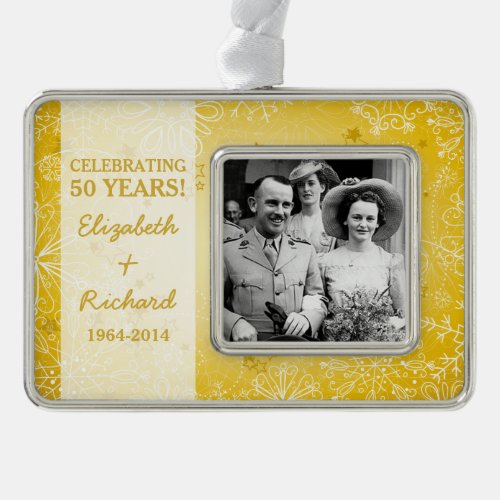 50th Wedding Anniversary Photo Christmas Ornament