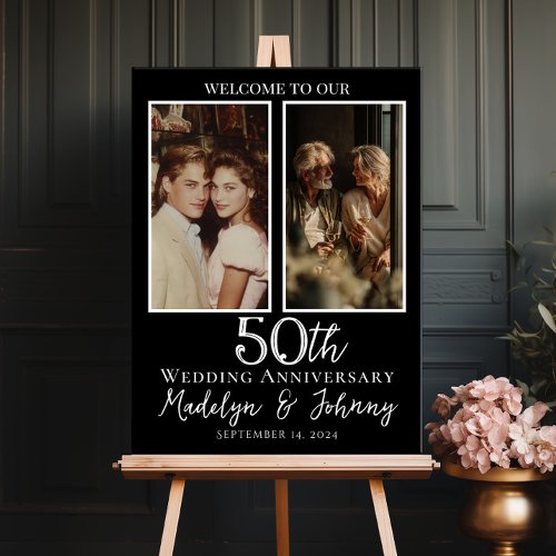 50th wedding anniversary photo collage welcome