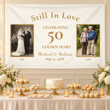 50th Wedding Anniversary Photo Gold Still in Love