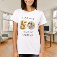 50th wedding anniversary photo gold