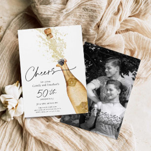 50th Wedding Anniversary Photo Invitation