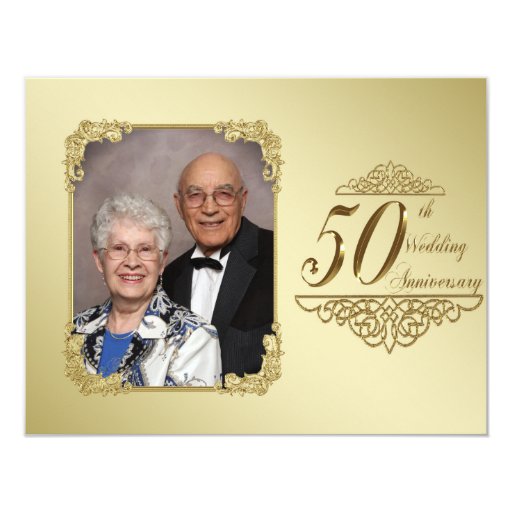 50Th Anniversary Photo Invitation Cards 8