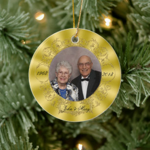 50th Wedding Anniversary Photo Ornament
