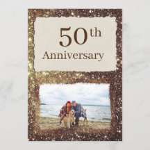 50th Wedding Anniversary Photo Party Invitation