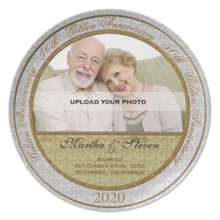 50th Wedding Anniversary Photo Plate
