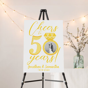 50th Wedding Anniversary Photo Template Foam Board