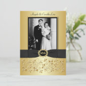 50th Wedding Anniversary Photo Template Invite (Standing Front)
