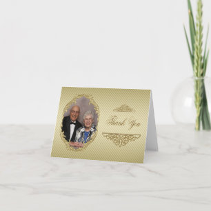 50th Wedding Anniversary Photo Thank You Note Card