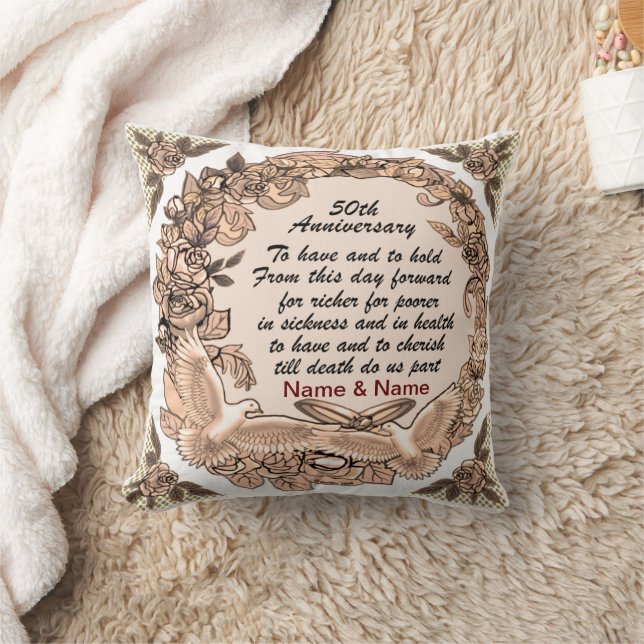50th Wedding Anniversary   Pillow (Blanket)