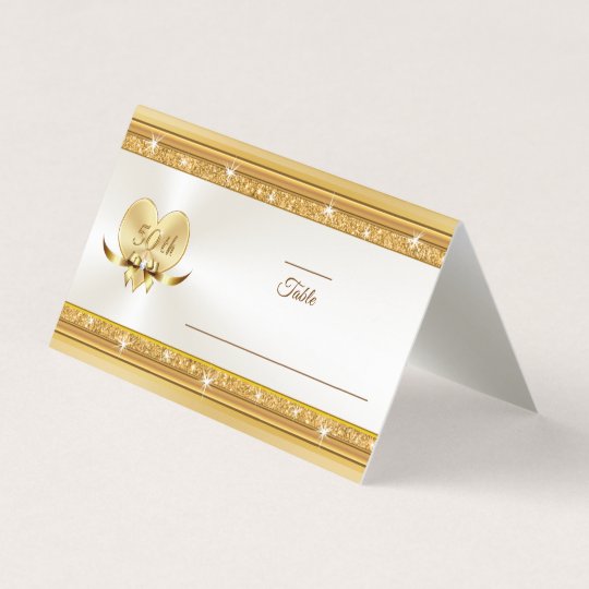 50th Wedding Anniversary Place Name Cards Zazzle 50th Wedding Anniversary Place Name Cards Zazzle