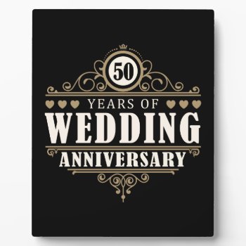 50th Wedding Anniversary Plaque by MalaysiaGiftsShop at Zazzle