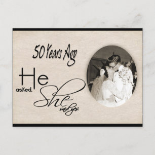 50th Wedding Anniversary Postcard
