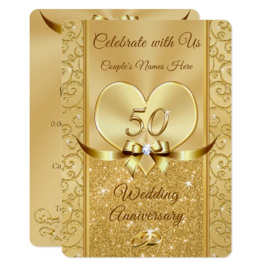 50th Wedding Anniversary Renewal Vows Invitations Zazzle Com