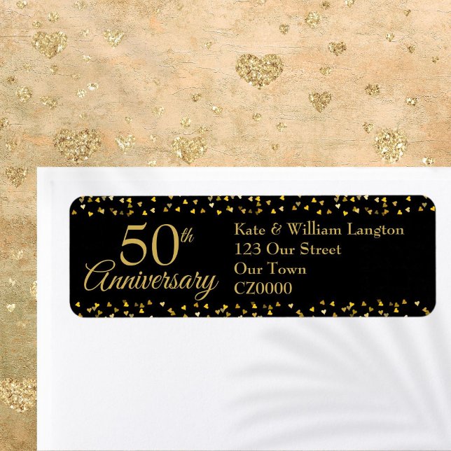 50th Wedding Anniversary Return Address Label (50th Wedding Anniversary Return Address Label)