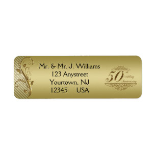 50th Wedding Anniversary Return Address Labels