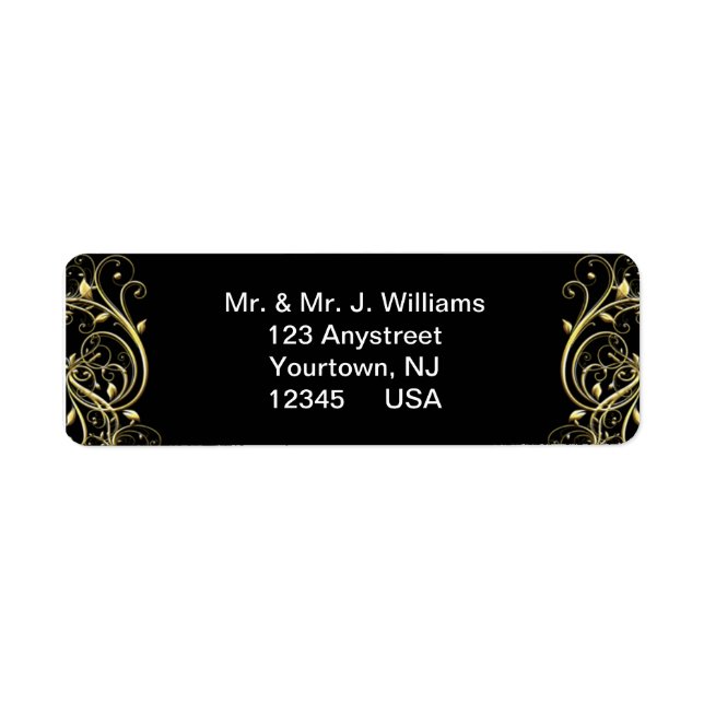 50th Wedding Anniversary Return Address Labels (Front)