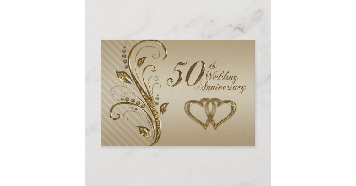  50th  Wedding  Anniversary  RSVP  Card  Zazzle com