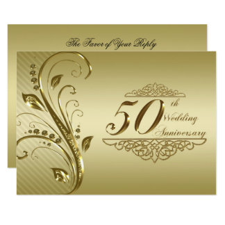 50th Wedding Anniversary RSVP Card