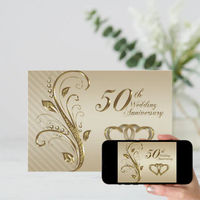 50th Wedding Anniversary Rsvp Card 