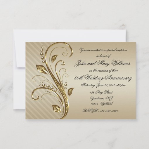 50th Wedding Anniversary RSVP Card | Zazzle