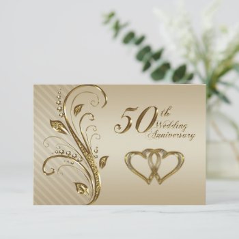 50th Wedding Anniversary Rsvp Card by Digitalbcon at Zazzle