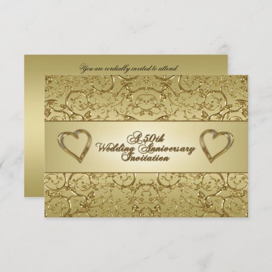 50th Wedding Anniversary RSVP Invitation Card | Zazzle.com