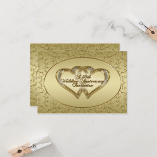 50th Wedding Anniversary RSVP Invitation Card