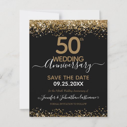 50th Wedding Anniversary Save the Date Budget | Zazzle