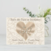 50th Wedding Anniversary Save the Date Cards (Standing Front)