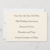 50th Wedding Anniversary Save the Date Cards (Back)
