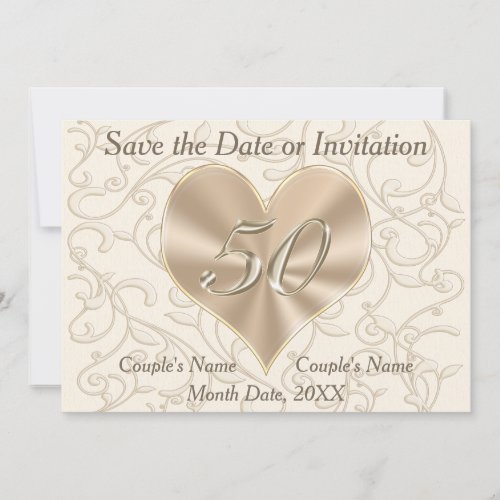 50th Wedding Anniversary Save the Date Cards