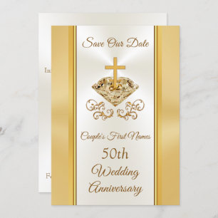 50th Wedding Anniversary Save the Date Cards