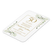 50th Wedding Anniversary Save the Date Greenery Magnet (Left Side)