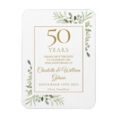 50th Wedding Anniversary Save the Date Greenery Magnet (Vertical)